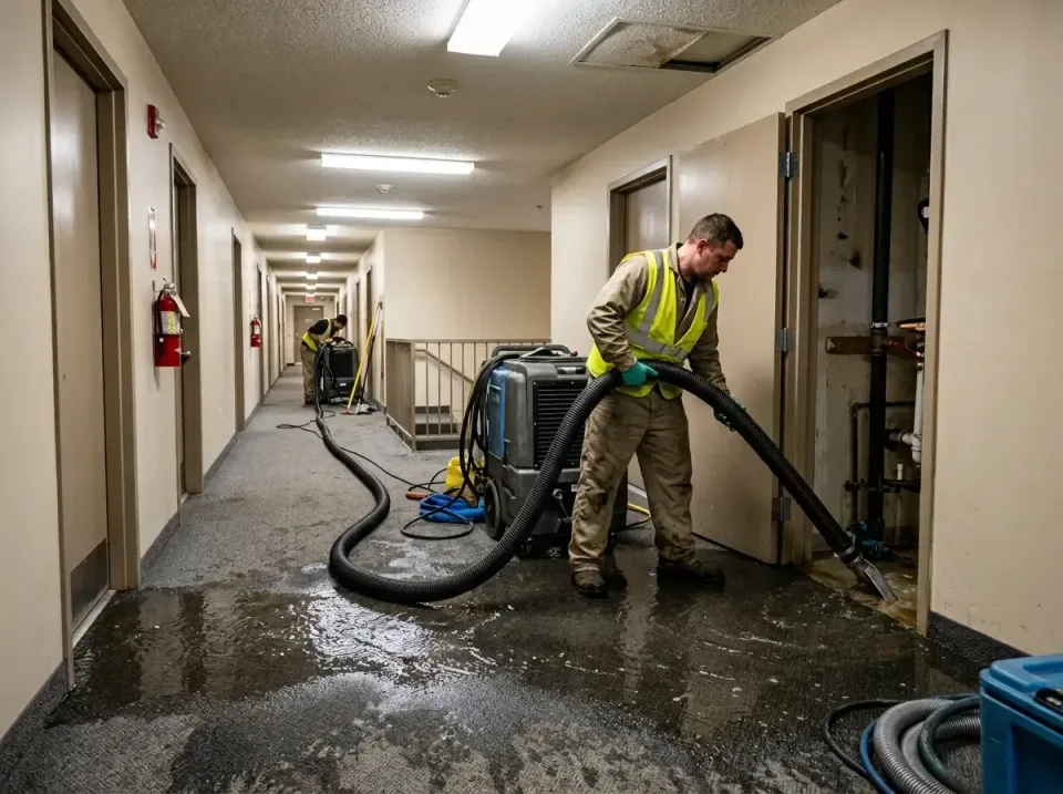multi-unit-apartment-hallway-f-005 — frequently asked questions, Emergency Burst Pipe Water Extraction & Removal in View Par…
